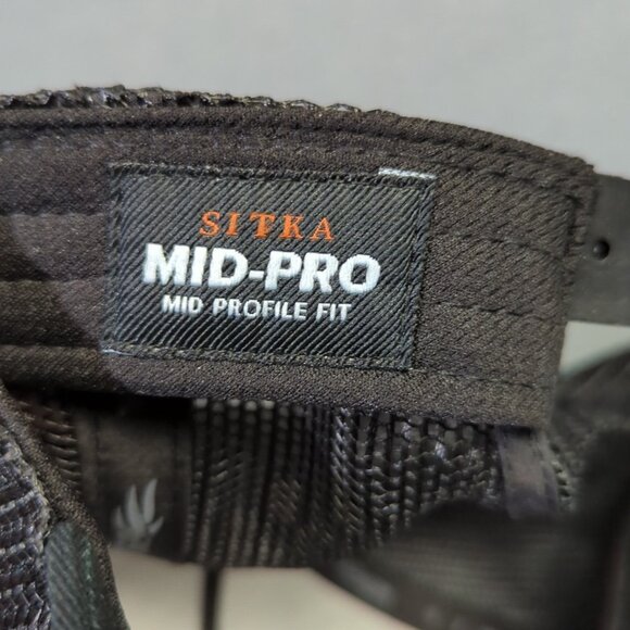 Sitka Hat Men's OS Adjustable Black Mid Pro Trucker Snapback Hunting Outdoor - Picture 8 of 10